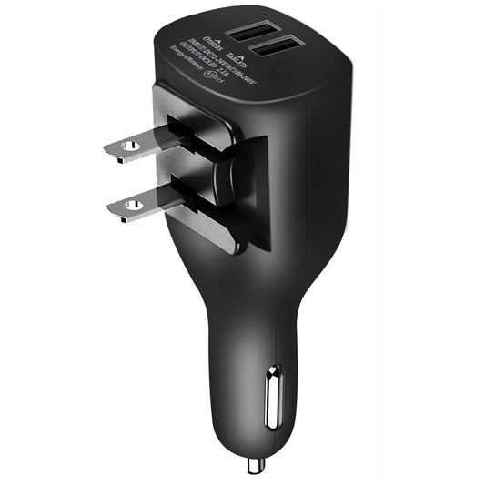 image of Car Home Charger 2-Port USB 2-in-1 Power Adapter DC Socket  - BFM67 776-1