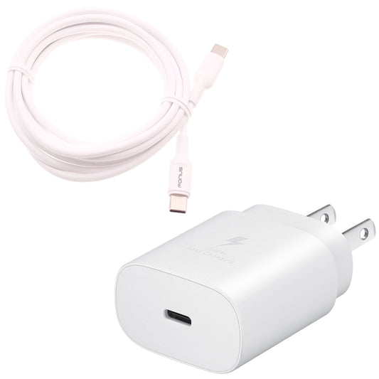 image of 25W Fast Home Charger PD Type-C 6ft USB-C Cable Quick Power Adapter  - BFA79 1519-1