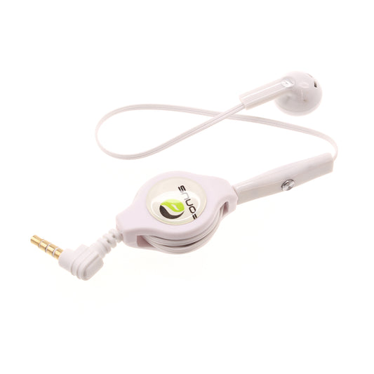 Retractable Mono Earphone Headphone 3.5mm w Mic Headset Handsfree Earbud  - BFJ79 383-1