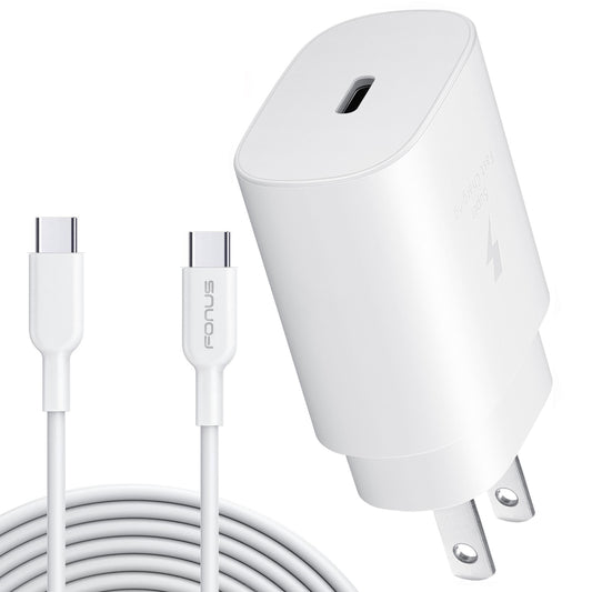 image of 25W Fast Home Charger PD Type-C 6ft USB-C Cable Quick Power Adapter  - BFA79 1519-1