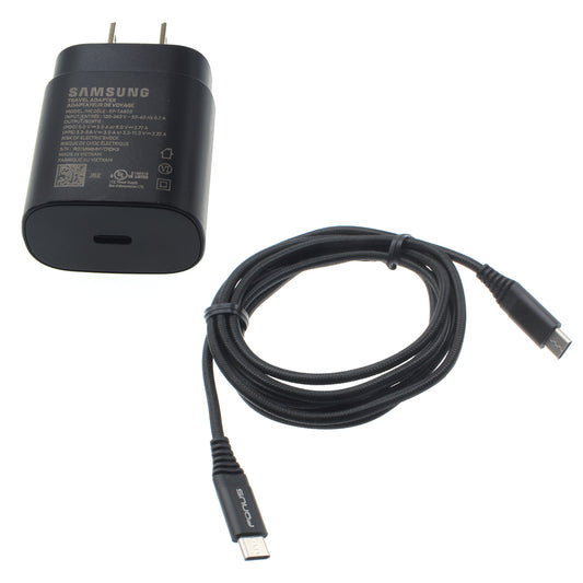 image of 25W Fast Home Charger PD Type-C 6ft USB-C Cable Quick Power Adapter  - BFJ72 1322-1