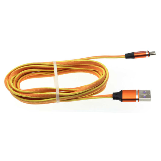 6ft USB Cable Orange Type-C Charger Cord Power Wire  - BFL99 1380-1