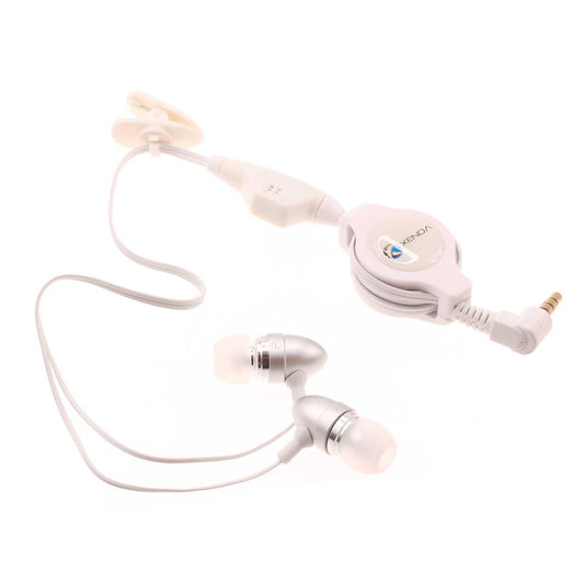 image of Retractable Earphones Wired Headphones Handsfree Mic Headset 3.5mm  - BFB74 358-1