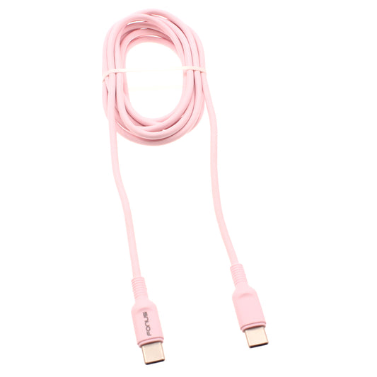 image of Pink 6ft Long Cable USB-C to Type-C PD Fast Charger Cord Power Wire  - BFB43 1419-1