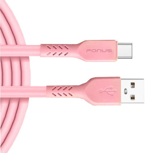 10ft Long USB-C Cable Pink Charger Cord Power Wire Type-C Fast Charge  - BFJ16 1574-1