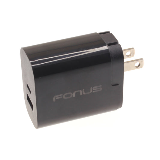 image of Fast Home Charger 36W 2-Port USB Type-C Port Travel Wall  - BFG48 1428-1