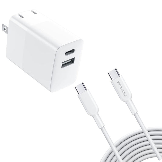 image of  38W PD Home Charger   Fast Type-C   6ft Long Cable   USB-C   Power Cord   QC3.0 Adapter   - BFG87 1860-1