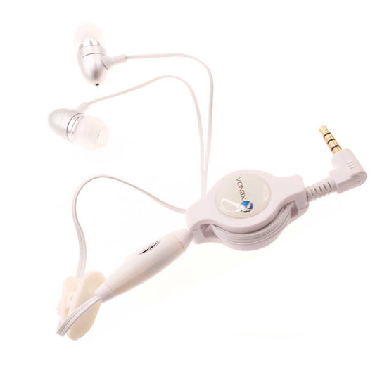 image of Retractable Earphones Wired Headphones Handsfree Mic Headset 3.5mm  - BFB74 358-1