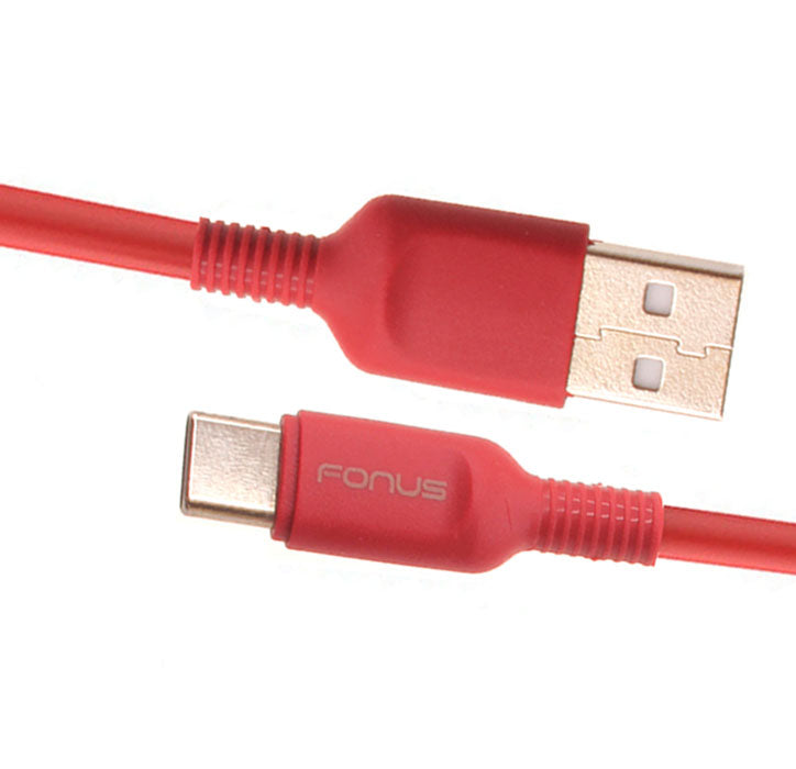 6ft USB-C Cable Red Charger Cord Power Wire Type-C  - BFC15 1423-1