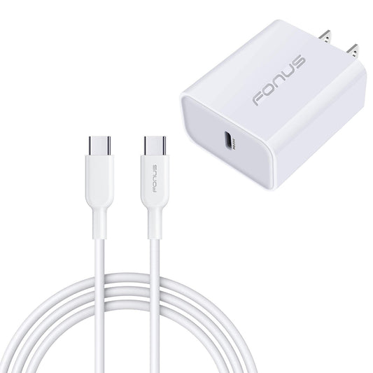 image of 20W PD Home Charger Fast Type-C 6ft Long Cable Quick Power Adapter  - BFA77 1515-1