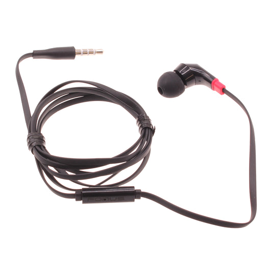 image of Mono Headset Earphone w Mic Wired Earbud 3.5mm Single Headphone Hands-free  - BFF47 440-1