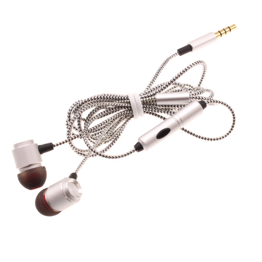 Wired Earphones Hi-Fi Sound Headphones Handsfree Mic Headset Metal Earbuds  - BFG94 432-1