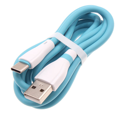 4ft USB-C Cable Blue Charger Cord Power Wire Type-C  - BFE13 1468-1