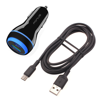 Quick Car Charger 43W 2-Port USB Cable Type-C PD  Power Adapter  - BFE20 1465-1