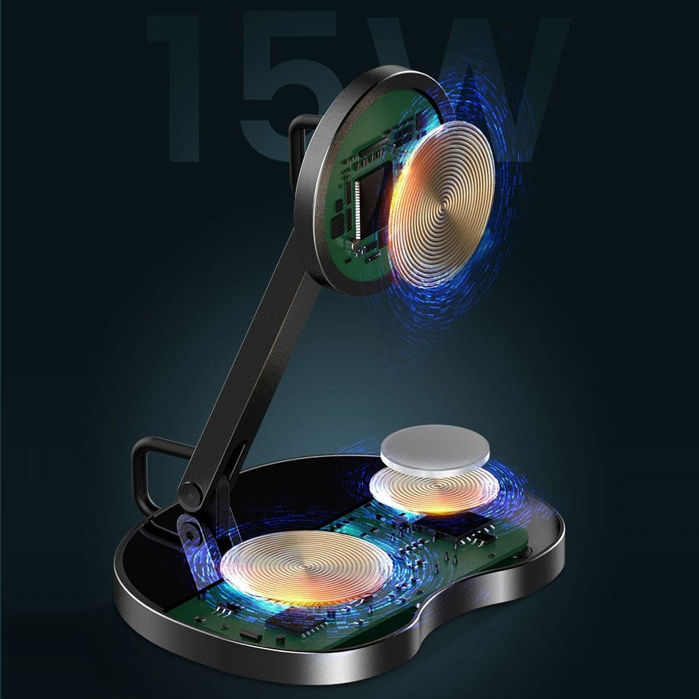 3-in-1 Magnetic Wireless Charger 15W Fast charge Foldable Stand Charging Pad  - BFY81 1808-5