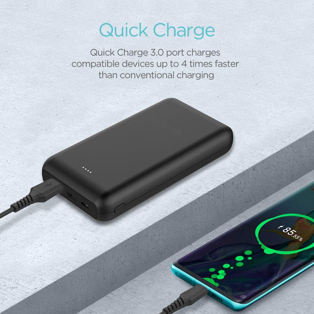 20000mAh Power Bank Fast Charge PD USB-C Port Portable Backup Battery 2055-4