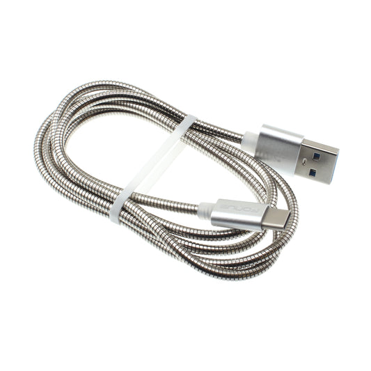 image of Metal USB Cable 3ft Type-C Charger Cord Power Wire  - BFE72 927-1