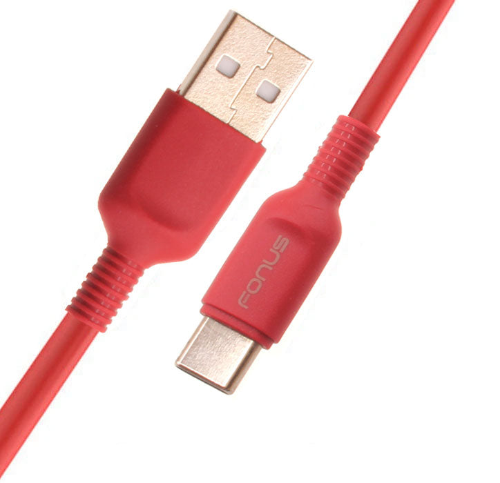 6ft USB-C Cable Red Charger Cord Power Wire Type-C  - BFC15 1423-1