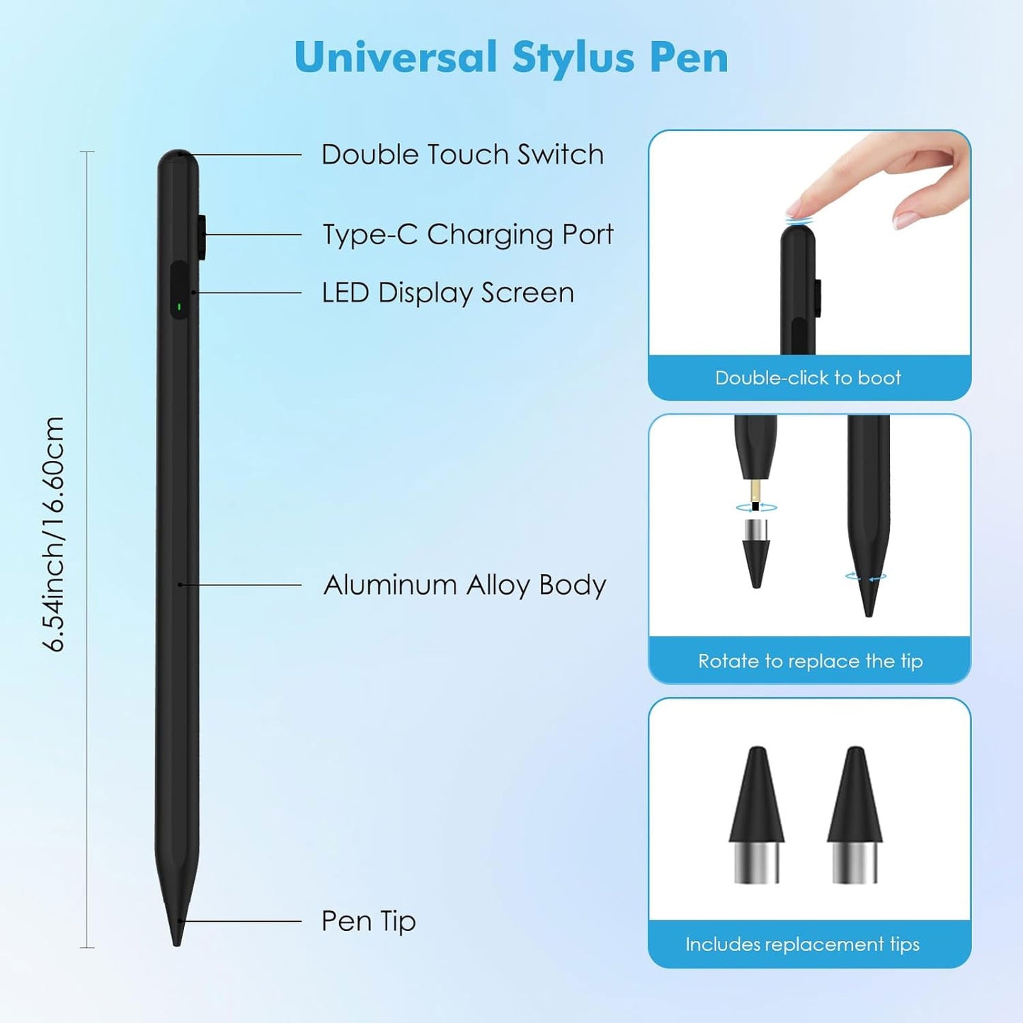 Active Digital Display Stylus Pen - Black 2098-5