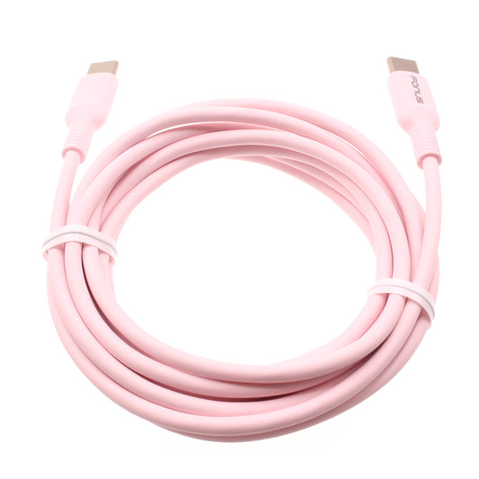 image of Pink 6ft Long Cable USB-C to Type-C PD Fast Charger Cord Power Wire  - BFB43 1419-1