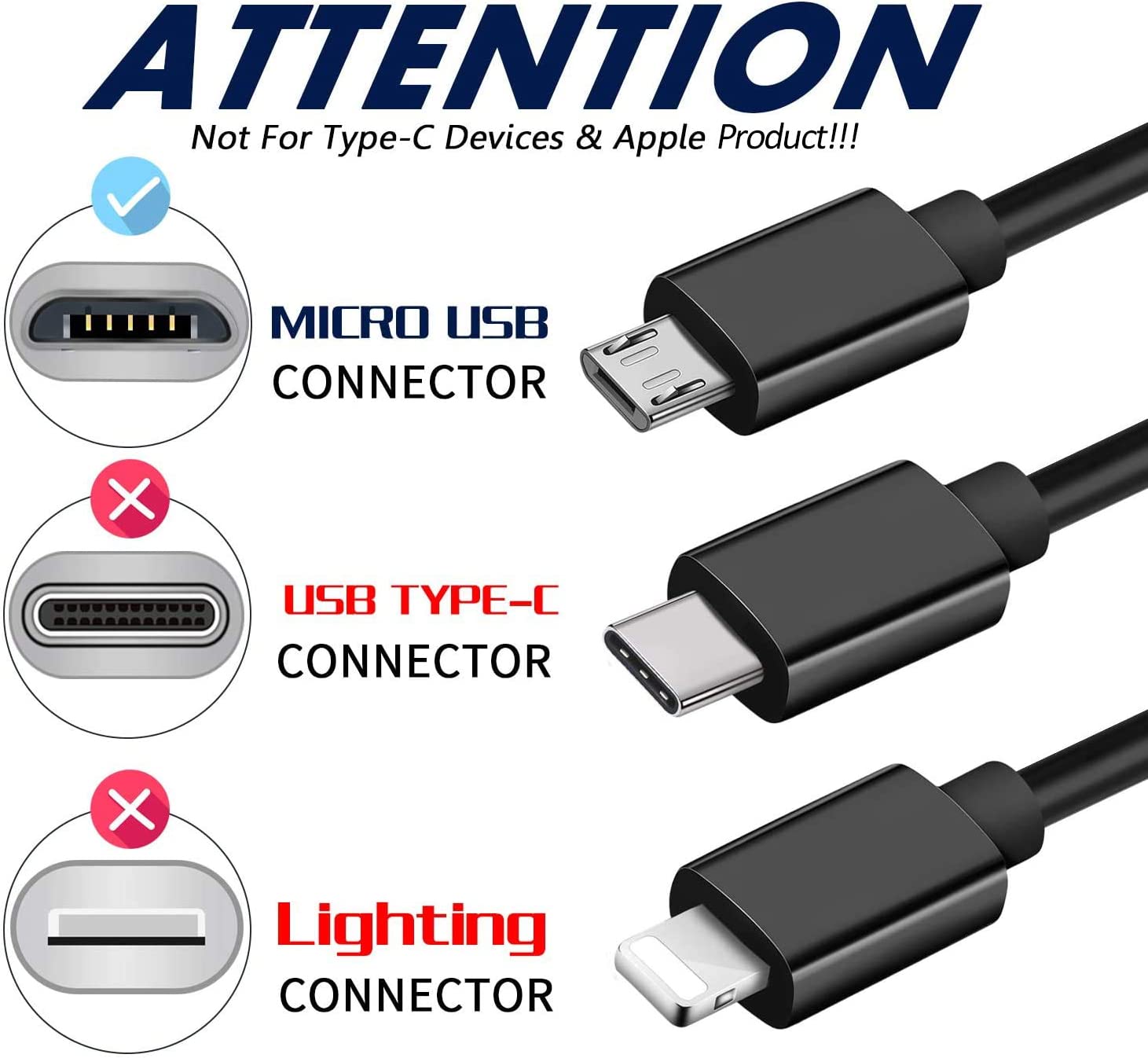 9ft USB Cable Charger Cord Power Wire MicroUSB Long  - BFK68 289-7