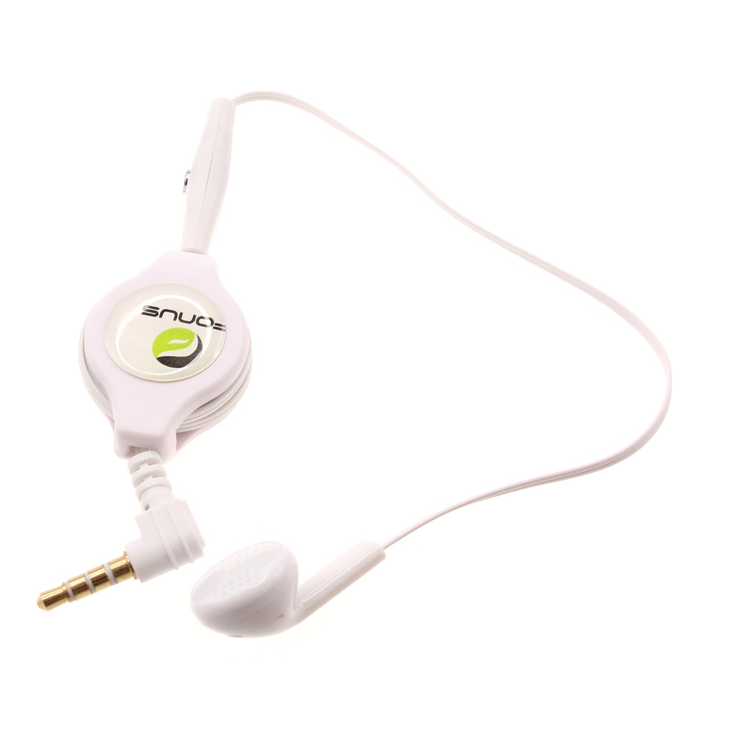 Retractable Mono Earphone Headphone 3.5mm w Mic Headset Handsfree Earbud  - BFJ79 383-1