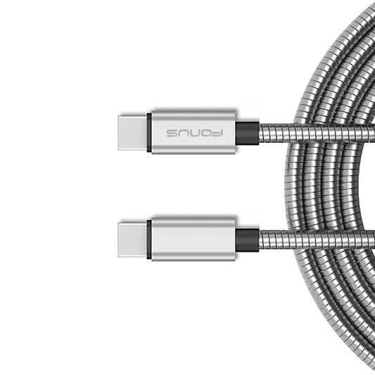 image of 3ft Metal PD Cable Type-C to USB-C Charger Cord Power Wire Sync  - BFE33 1475-1