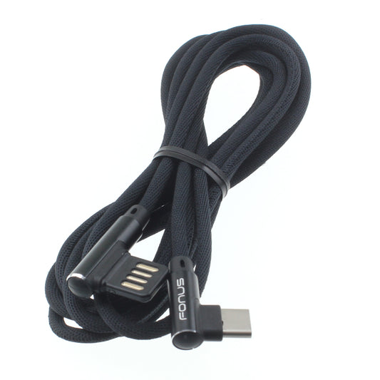 Angle USB Cable 6ft Type-C Charger Cord USB-C Power Wire  - BFR31 1104-1