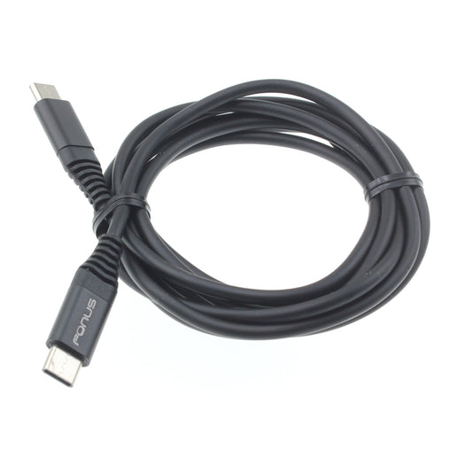 image of USB-C Cable 6ft Long Fast Charge Power Cord (Type-C to Type-C) Wire  - BFK99 1019-1