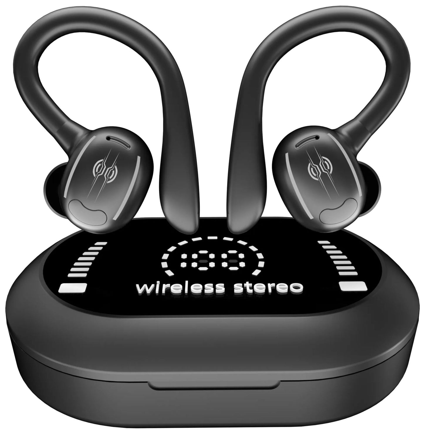  Wireless Ear-hook TWS Earphones   Bluetooth Earbuds   Over the Ear Headphones   True Stereo   Charging Case  Hands-free Mic  - BFM57 1986-1