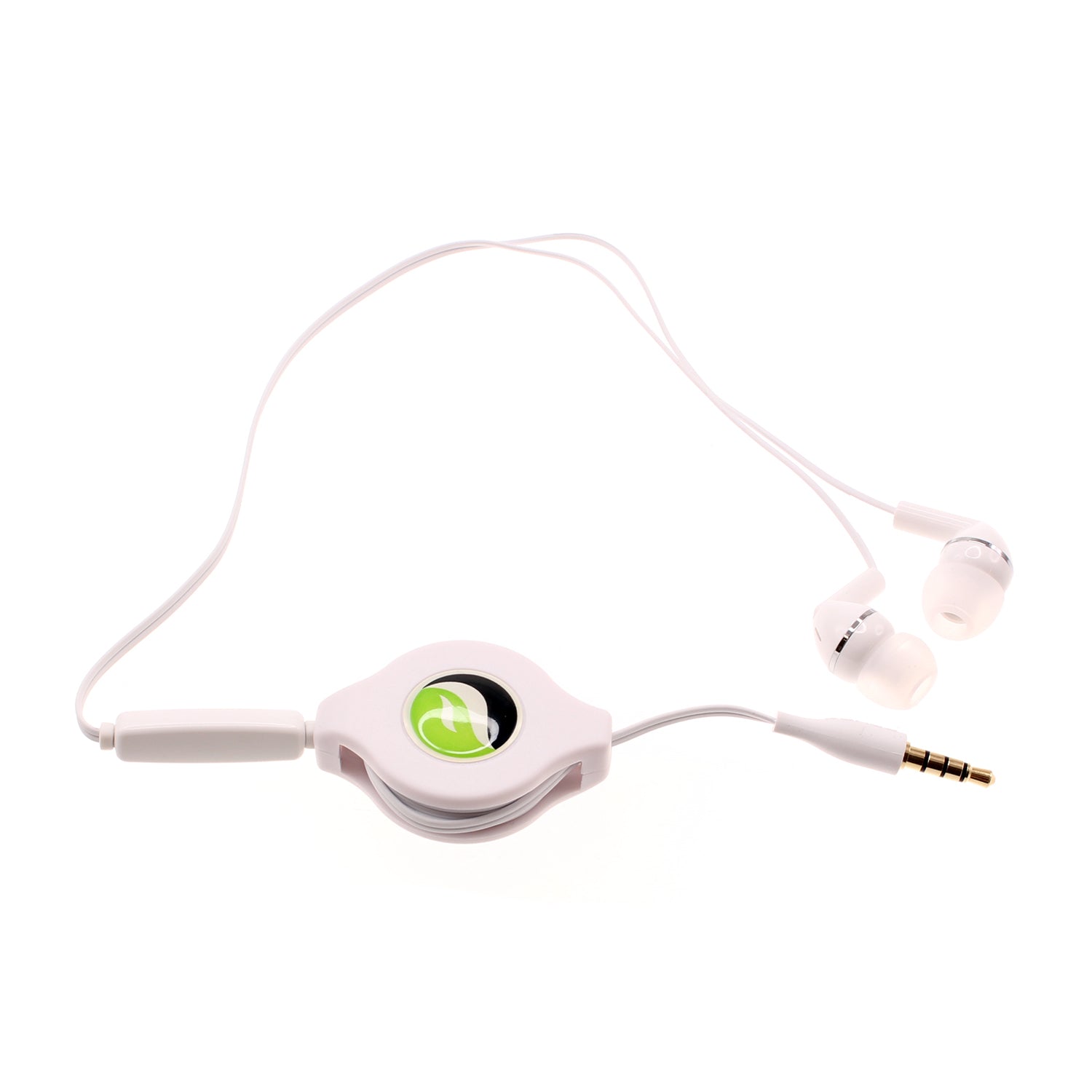 Retractable Earphones Headphones Hands-free Headset 3.5mm w Mic Earbuds  - BFS38 438-1