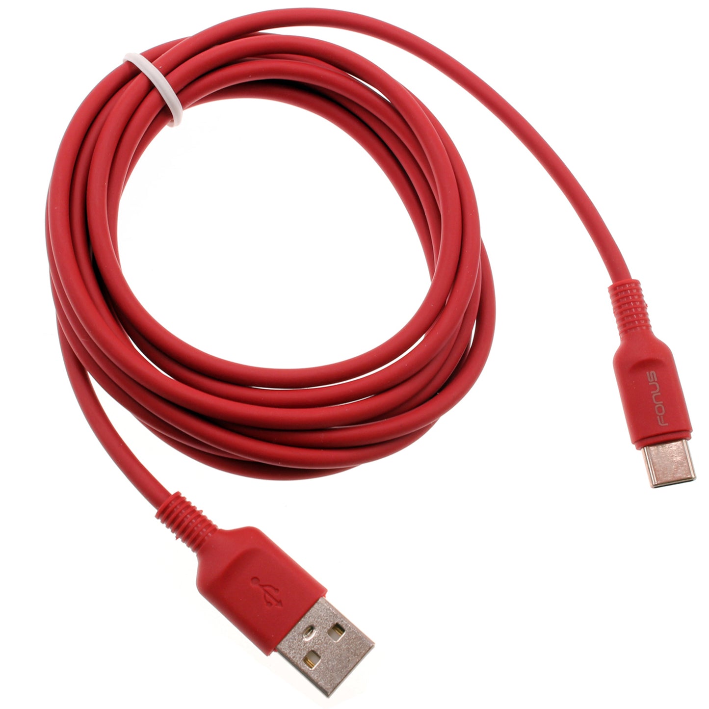 6ft USB-C Cable Red Charger Cord Power Wire Type-C  - BFC15 1423-1