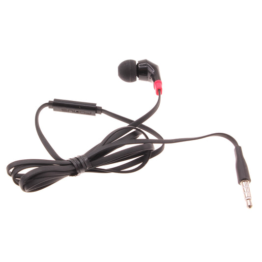 image of Mono Headset Earphone w Mic Wired Earbud 3.5mm Single Headphone Hands-free  - BFF47 440-1