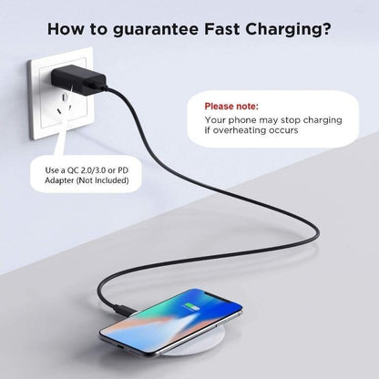 15W Wireless Charger Fast Charging Pad Slim Quick Charge  - BFWH3 1648-7