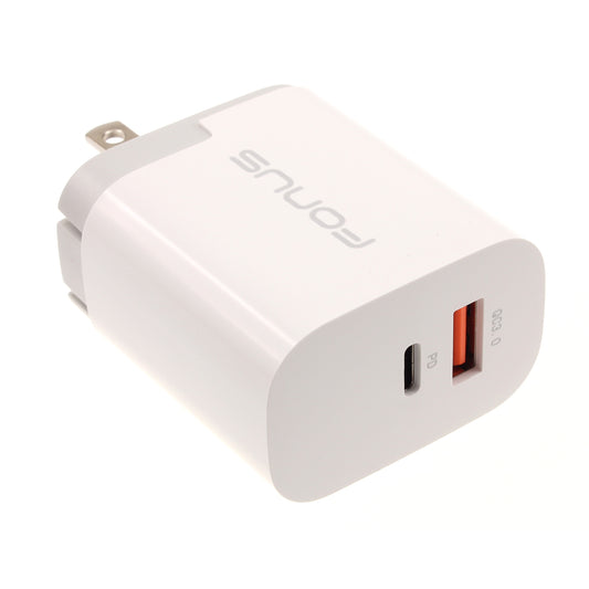 image of Fast Home Charger 36W 2-Port USB Type-C Port Travel Wall  - BFG65 1429-1