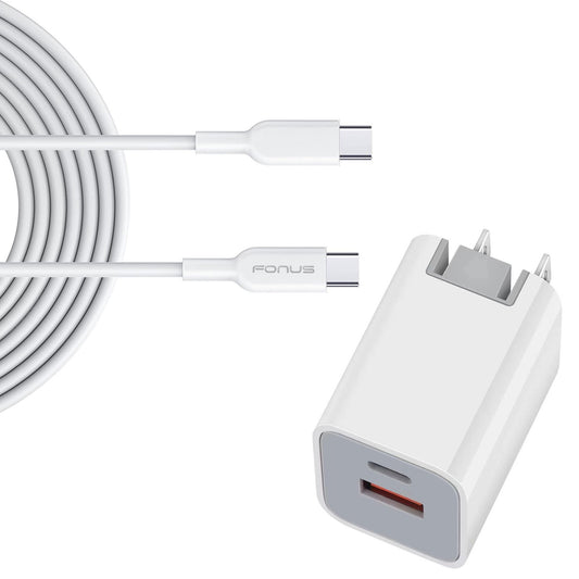  38W PD Home Charger   Fast Type-C   6ft Long Cable   USB-C   Power Cord   QC3.0 Adapter   - BFG87 1860-1