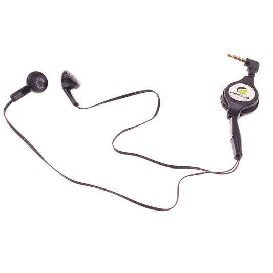 image of Retractable Earphones Headphones Hands-free Headset Handsfree Earbuds  - BFB63 405-1