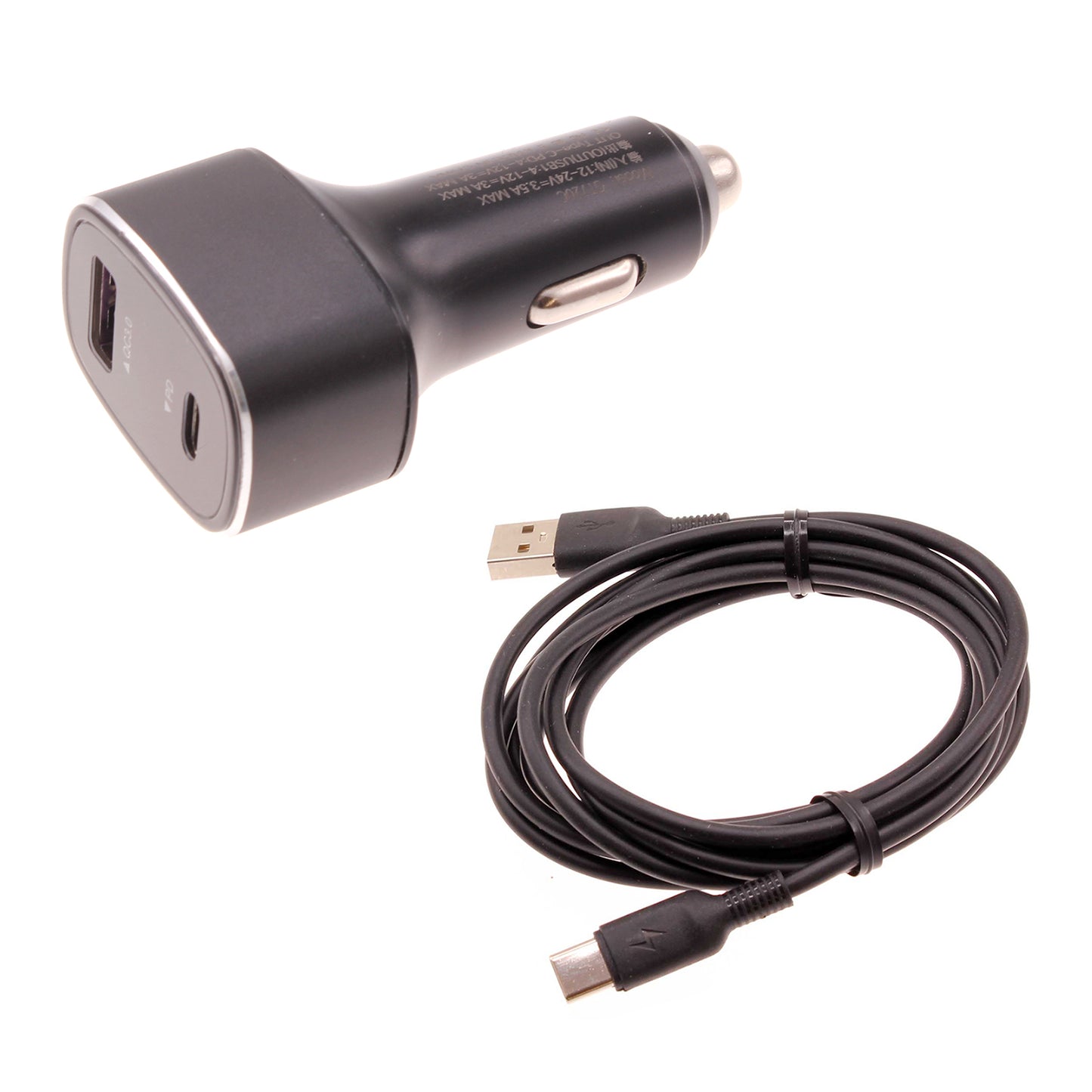 36W PD Fast Car Charger 6ft USB-C Cable 2-Port Long Cord  Power Adapter Type-C Wire  - BFY32 1756-1