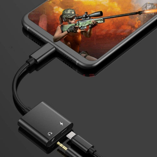 USB-C Headphone Adapter Earphone 3.5mm Jack Charger Port Splitter Mic Support  - BFG76 1350-4