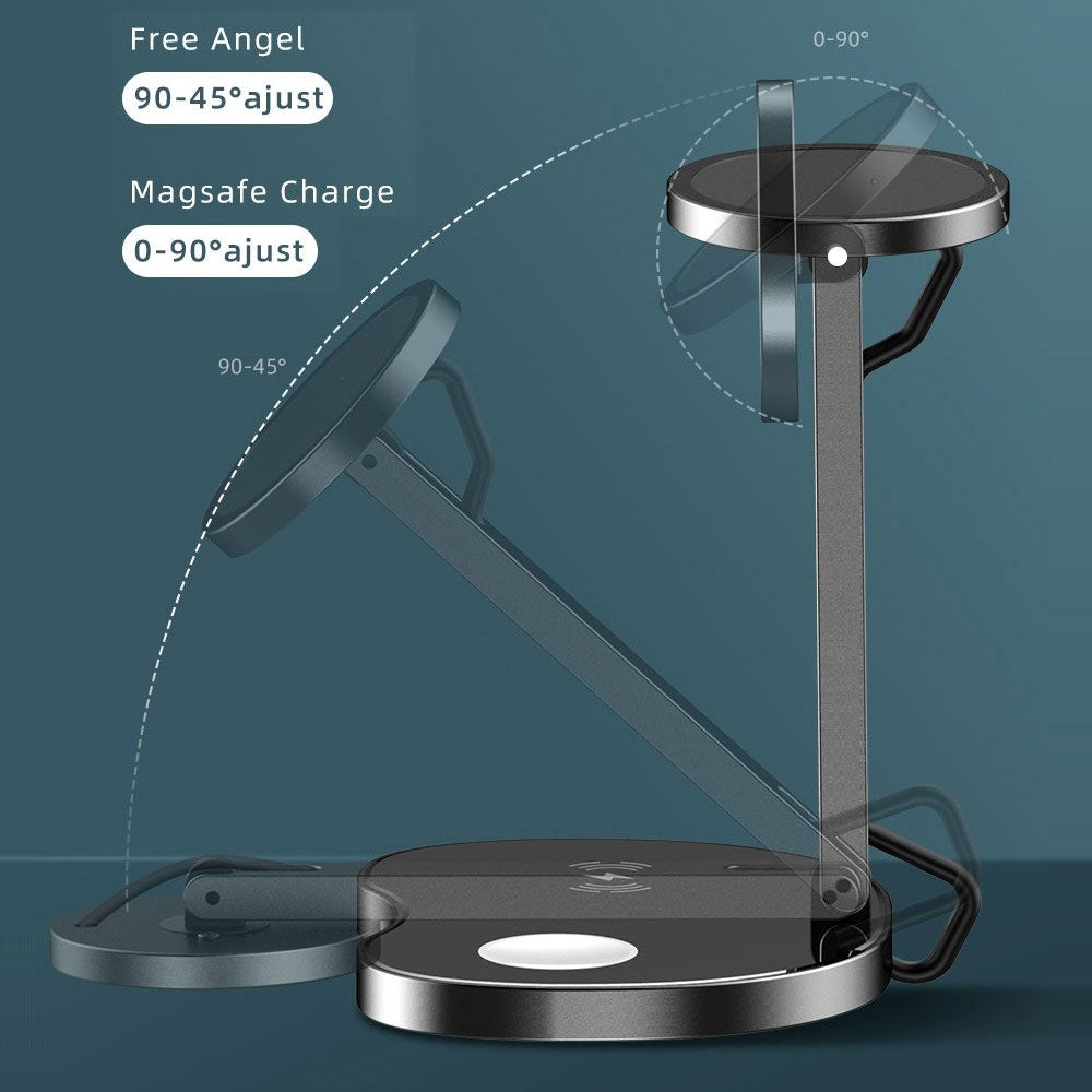 3-in-1 Magnetic Wireless Charger 15W Fast charge Foldable Stand Charging Pad  - BFY81 1808-6