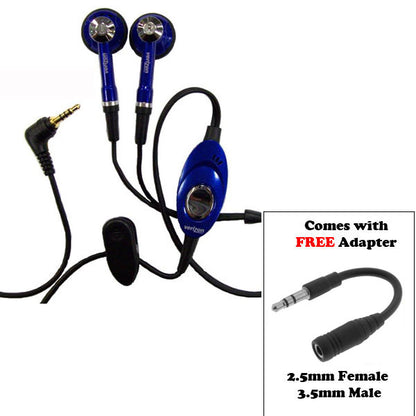 Headset 2.5mm to 3.5mm Adapter Earphones Microphone Headphones Earbuds  - BFP08 339-4