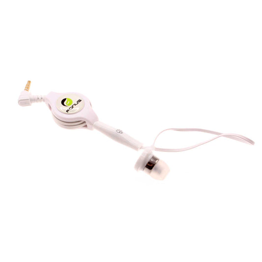 image of Retractable Mono Earphone Headphone 3.5mm w Mic Headset Handsfree Earbud  - BFM83 418-1