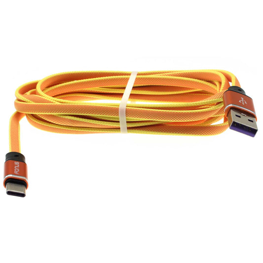 6ft USB Cable Orange Type-C Charger Cord Power Wire  - BFL99 1380-1