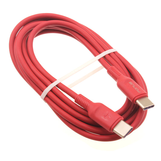 image of Red 6ft Long Cable USB-C to Type-C PD Fast Charger Cord Power Wire  - BFD18 1422-1