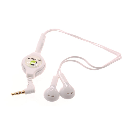 image of Retractable Earphones Headphones Hands-free Headset Handsfree Earbuds  - BFB56 406-1