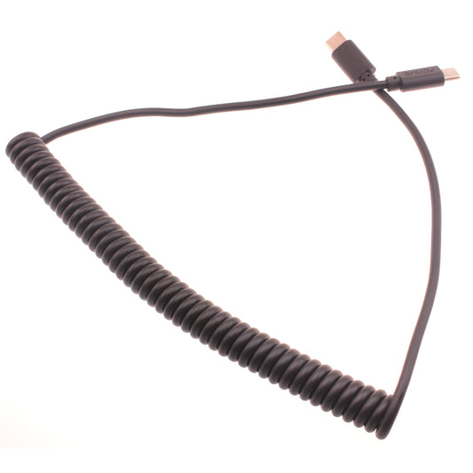 image of Coiled Cable USB-C to TYPE-C Fast Charger Cord Power  - BFD26 1421-1