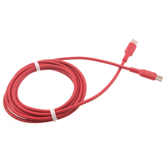 image of Red 6ft Long Cable USB-C to Type-C PD Fast Charger Cord Power Wire  - BFD18 1422-1