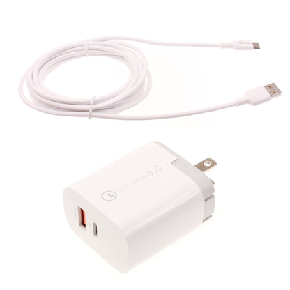 36W PD Home Charger Fast Type-C 6ft Long Cable USB-C Power Cord QC3.0 Adapter  - BFE06 1495-1