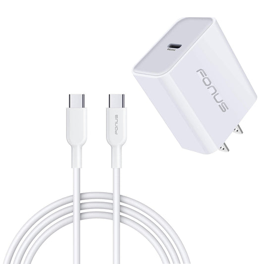 image of 20W PD Home Charger Fast Type-C 6ft Long Cable Quick Power Adapter  - BFA77 1515-1