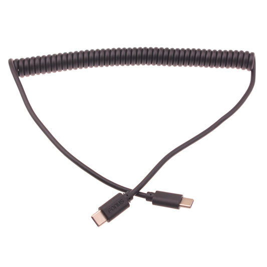 image of Coiled Cable USB-C to TYPE-C Fast Charger Cord Power  - BFD26 1421-1